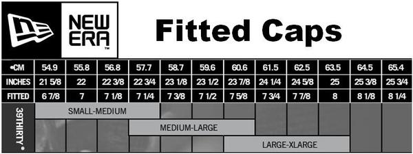 fitted hat sizes in order